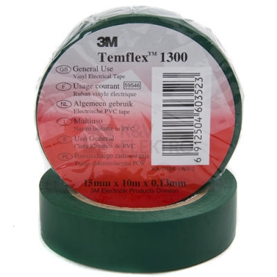 Obrázek produktu Izolační páska 3M TEMFLEX 1300 15mm x 10m zelená 0
