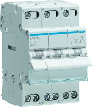Obrázek produktu Přepínač skupinový Hager SFT340 3P 40A 0