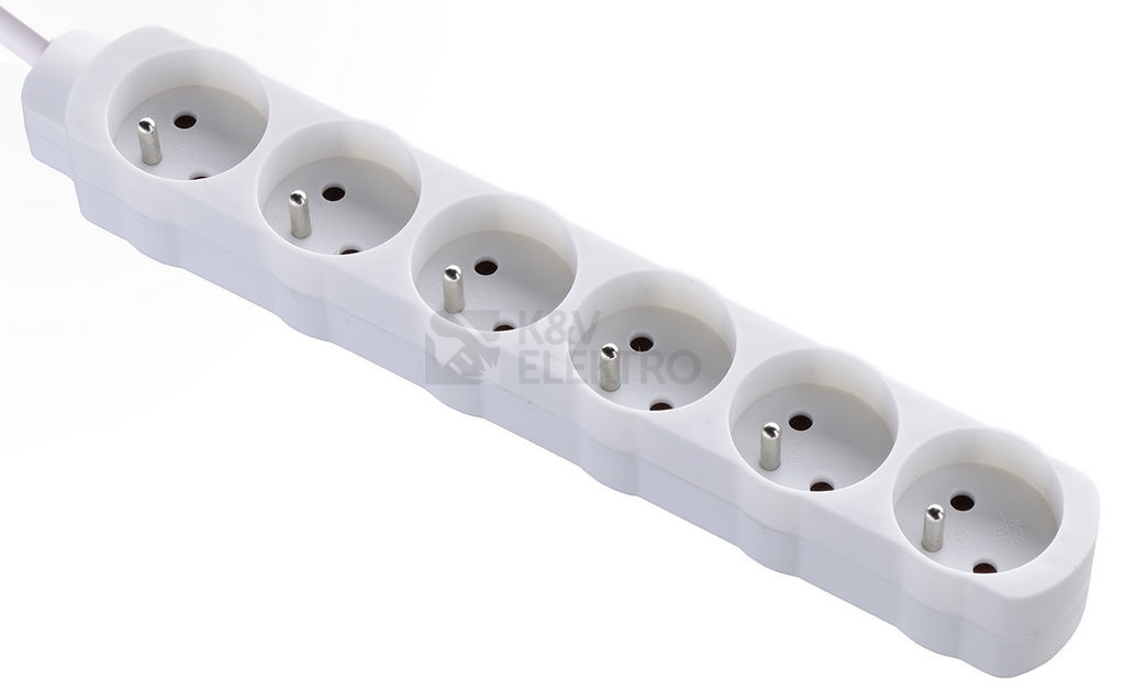 Obrázek produktu Prodlužovací kabel Bachmann 5m/6zásuvek 3x1,0 bílá 0