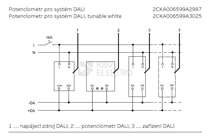 Obrázek produktu  ABB potenciometr DALI 6599-0-2987 (2117 U-500) 2CKA006599A2987 1