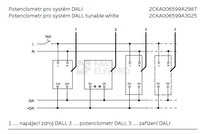 Obrázek produktu  ABB potenciometr DALI 6599-0-2987 (2117 U-500) 2CKA006599A2987 2