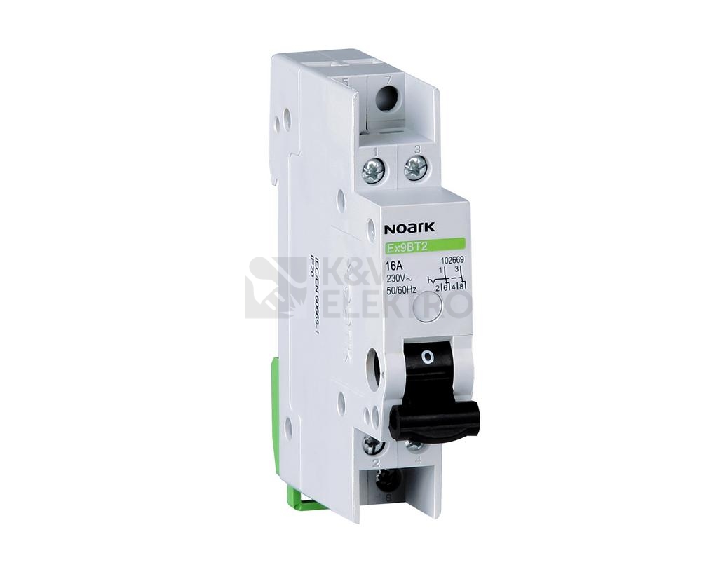 Obrázek produktu Spínač instalační NOARK Ex9BT2 31 16A černá páčka 3NO+1NC 0