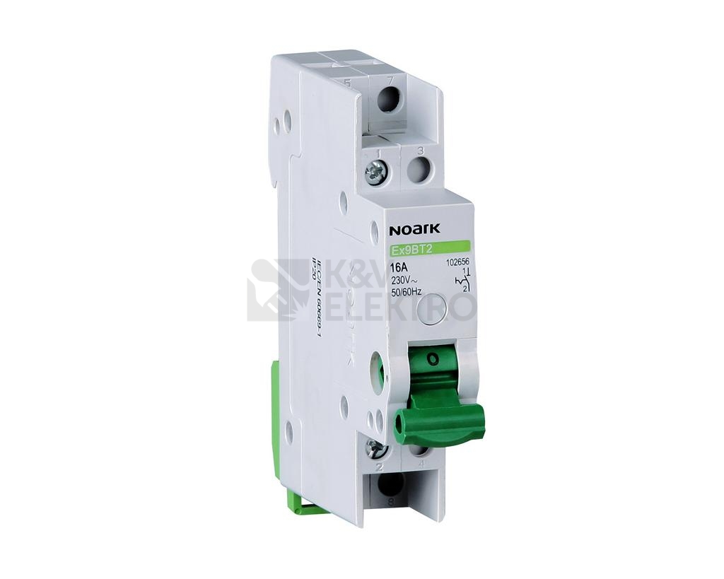 Obrázek produktu Spínač instalační NOARK Ex9BT2 30 16A zelená páčka 3NO 0