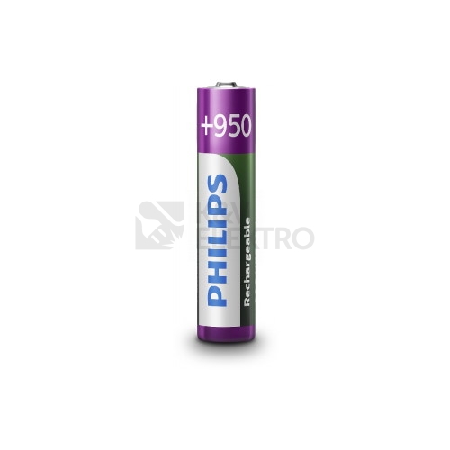 Nabíjecí mikrotužkové baterie AAA Philips Multilife HR03 R03B4A95/10 950mAh NiMH