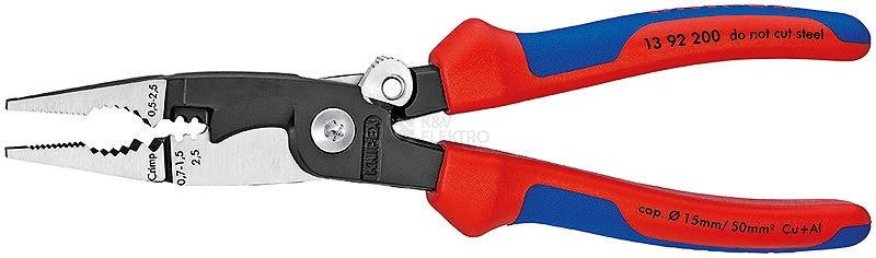 Obrázek produktu Multikleště Knipex 13 92 200 elektroinstalační 200mm 0