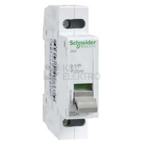 Instalační vypínač Schneider Electric Acti9 ISW 1P 20A 250V A9S60120