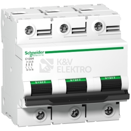 Jistič Schneider Electric Acti9 C120H 3P 80A B A9N18424