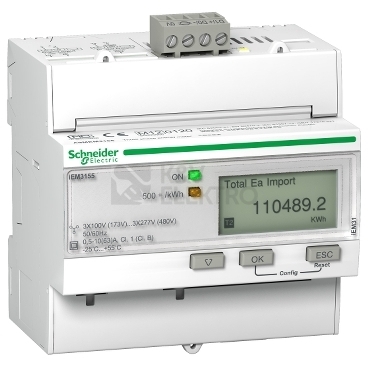 Obrázek produktu Elektroměr Schneider Electric iEM3155 63A 5M 3F multitarif Modbus MID A9MEM3155 0