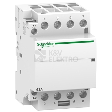 Obrázek produktu Instalační stykač Schneider Electric Acti9 ICT 63A 4NO 230V A9C20864 0