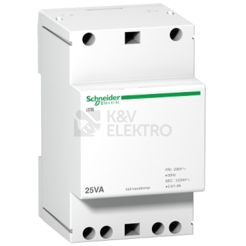 Zvonkový transformátor Schneider Electric Acti9 iTR 25VA 230V/12-24VAC A9A15215