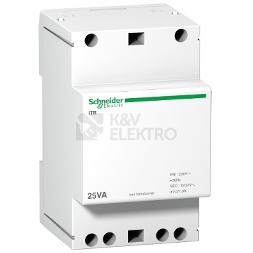 Obrázek produktu Zvonkový transformátor Schneider Electric Acti9 iTR 25VA 230V/12-24VAC A9A15215 0