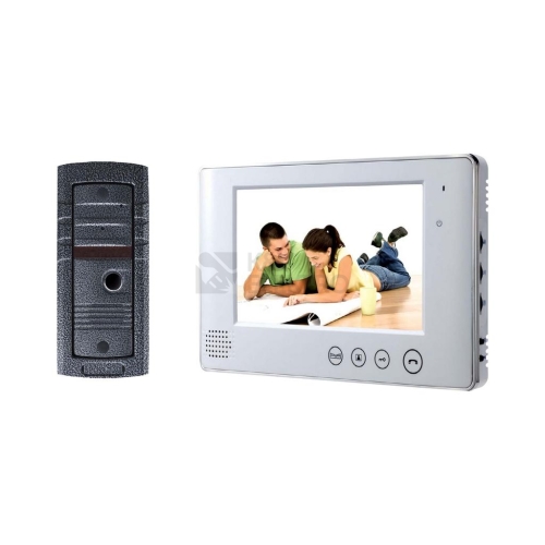 Videotelefon barevný,slim,bílý monitor antivandal,venkovní jednotka vestavná