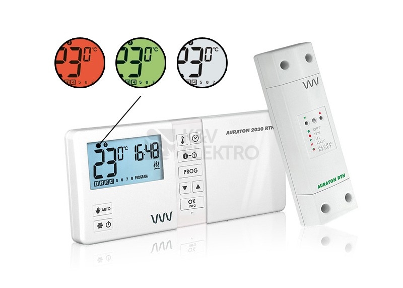 Obrázek produktu Termostat AURATON 2030 RTH bezdrátový 2