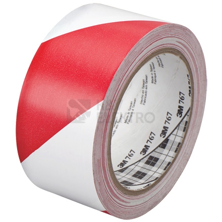 Obrázek produktu Výstražná páska 3M 767 červená/bílá 50mm x 33m 0