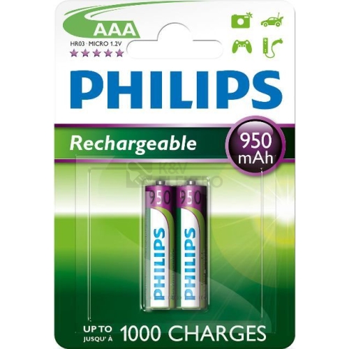 BATERIE PHILIPS NABIJECI NIMH AAA 950mAh