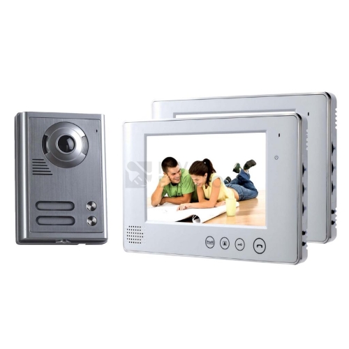 Videotelefon barevný,2x monitor,slim bílý