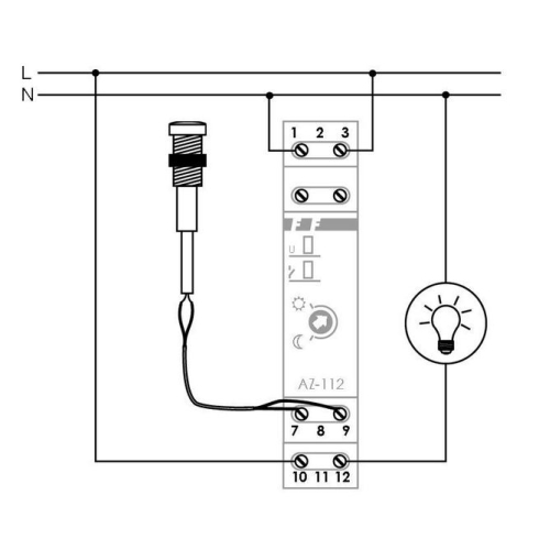 Soumrakový spínač AZ-112 s čidlem 1000912 (obrázek 7)