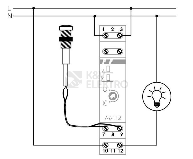 Obrázek produktu Soumrakový spínač AZ-112 s čidlem 1000912 6