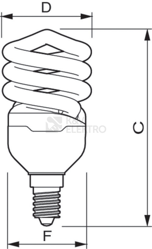 Obrázek produktu Úsporná žárovka Philips ECONOMY TWISTER 12W WW E14 teplá bílá 2700K 2