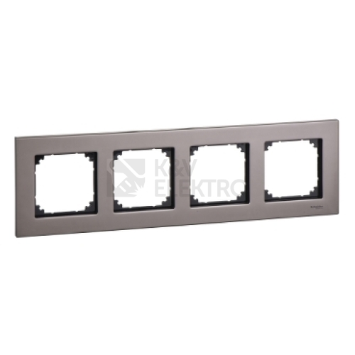 Schneider Merten M-Elegance čtyřrámeček Rhodium šedá MTN403414