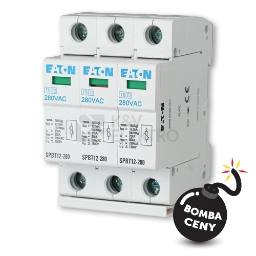 Obrázek produktu Svodič přepětí B+C EATON SPBT12-280/3 158330 0