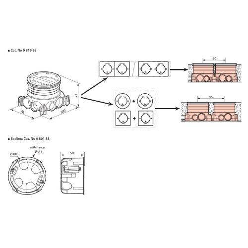 Instalační krabice Legrand 81988 do podlahy/betonu