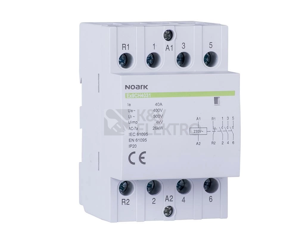 Obrázek produktu Stykač instalační NOARK Ex9CH63 40 220/230V 63A 4NO 102427 0