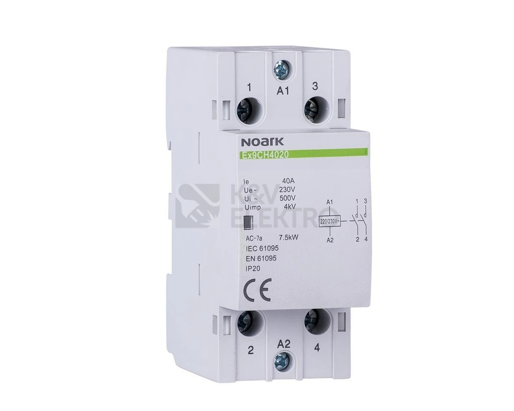 Obrázek produktu Instalační stykač NOARK Ex9CH63 20 220/230V 50/60Hz 63A 2NO 0