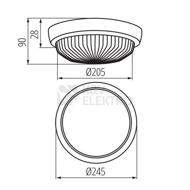 Obrázek produktu Svítidlo Kanlux SANGA DL-100 E27 IP44 08050 1
