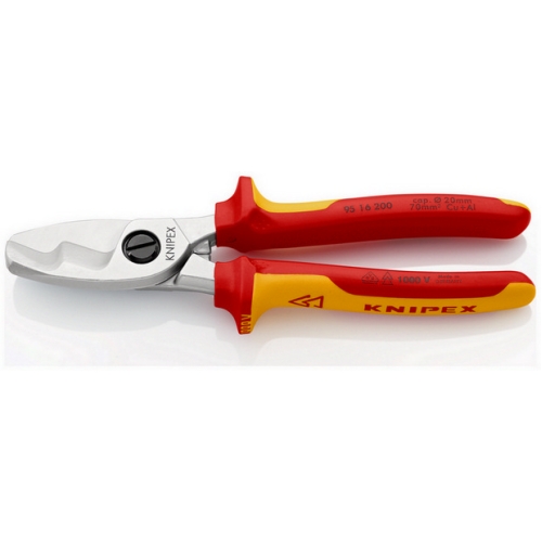 Kabelové nůžky Knipex 95 16 200 do VDE 1000V 200mm do průměru 20mm nebo 70mm2