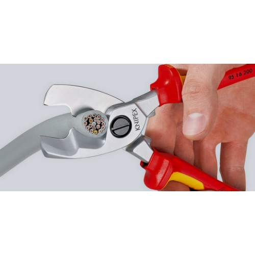 Kabelové nůžky Knipex 95 16 200 do VDE 1000V 200mm do průměru 20mm nebo 70mm2