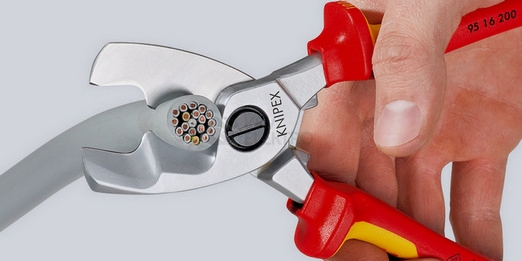 Obrázek produktu Kabelové nůžky Knipex 95 16 200 do VDE 1000V 200mm do průměru 20mm nebo 70mm2 3