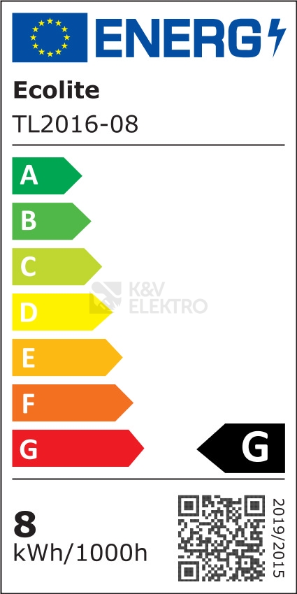 Obrázek produktu  Zářivkové svítidlo Ecolite GANYS TL2016-08/BI bílé 1x8W 36cm 4