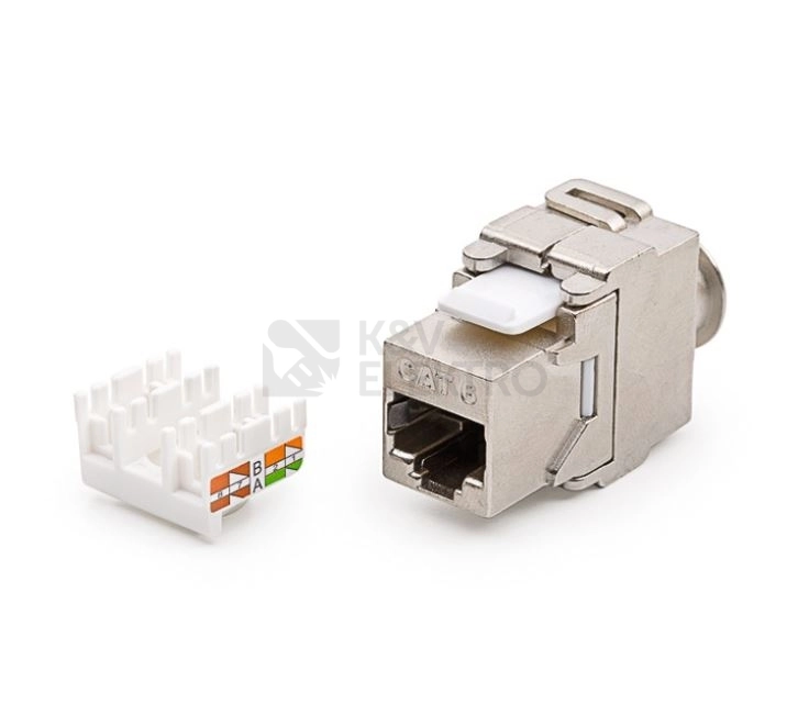 Obrázek produktu Konektor keystone Keline KEJ-C6-S-TL RJ45 Cat.6 STP beznástrojový 0