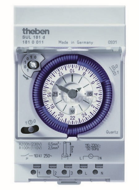 Obrázek produktu Spínací hodiny analogové Theben SULEIKA SUL 181d 1810011 denní 0