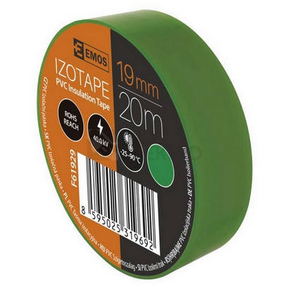 Obrázek produktu Izolační páska EMOS F61929 19mm x 20m zelená 2
