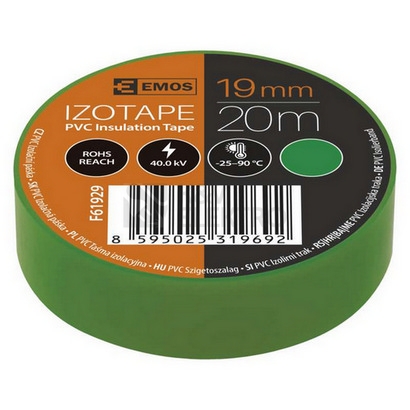 Obrázek produktu Izolační páska EMOS F61929 19mm x 20m zelená 3