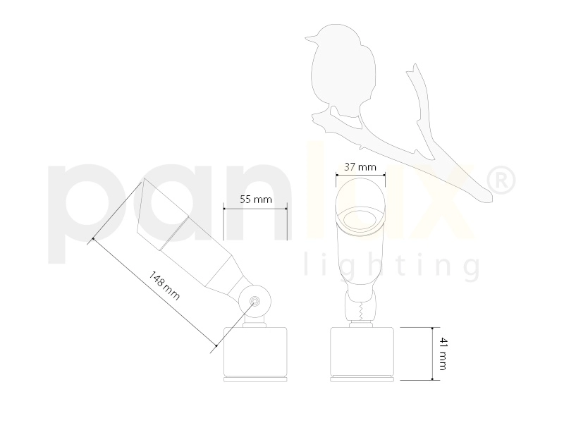 Obrázek produktu Zahradní LED svítidlo Panlux OKN-1LED/S 1W IP54 studená bílá 6000K 5