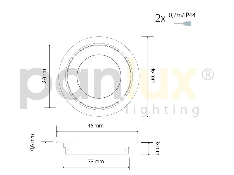 Obrázek produktu LED podlahové svítidlo Panlux STEP D5/NBT teplá bílá 3000K 2