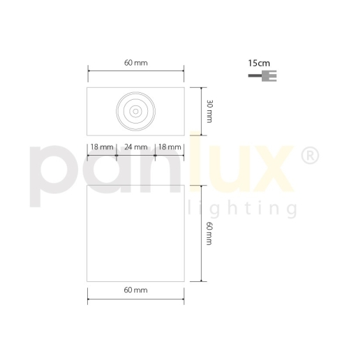 Dekorativní LED svítidlo Panlux V1/NBT stříbrná 3W teplá bílá 3000K