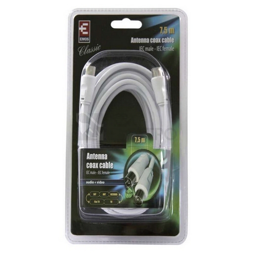 Obrázek produktu Anténní koaxiální kabel EMOS SB3007 7,5m rovné vidlice 2