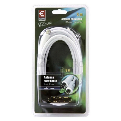 Obrázek produktu  Anténní koaxiální kabel EMOS SB3005 5m rovné koncovky 2