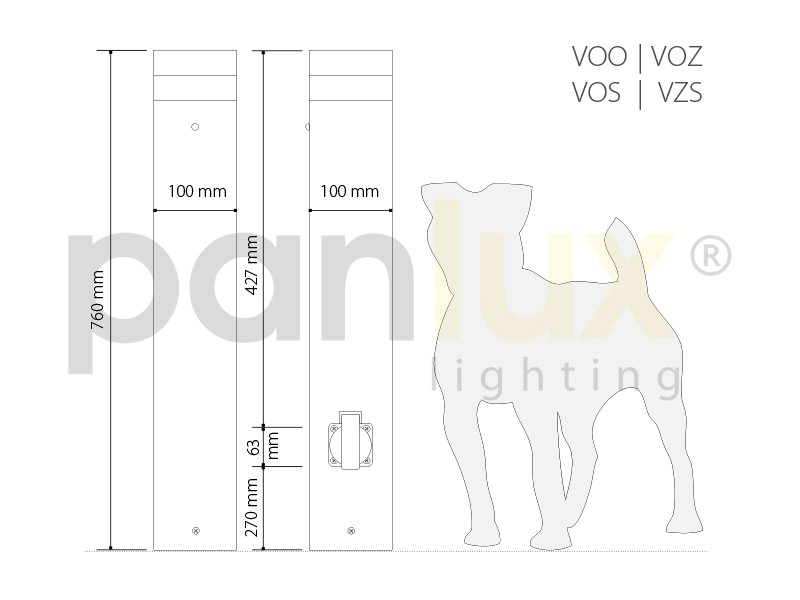 Obrázek produktu Svítidlo GARD LED 76 zahradní studená bílá výška 76cm Panlux VOO-LED 6