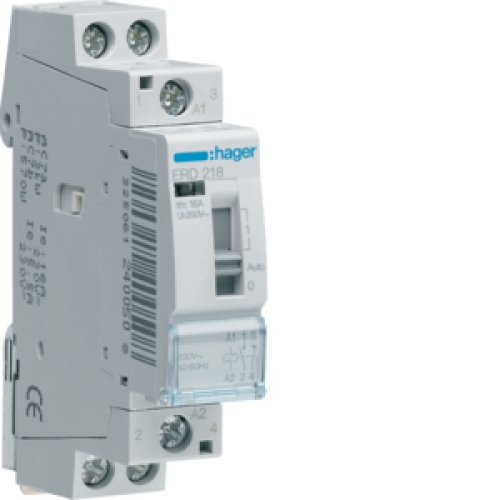 INSTALACNI RELE ERD218 16A/24V 1NO+1NC
