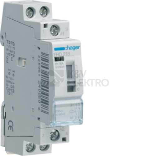 INSTALACNI RELE ERD218 16A/24V 1NO+1NC