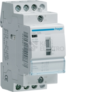 Obrázek produktu Instalační stykač hager ERC325 25A/230V 3NO 0