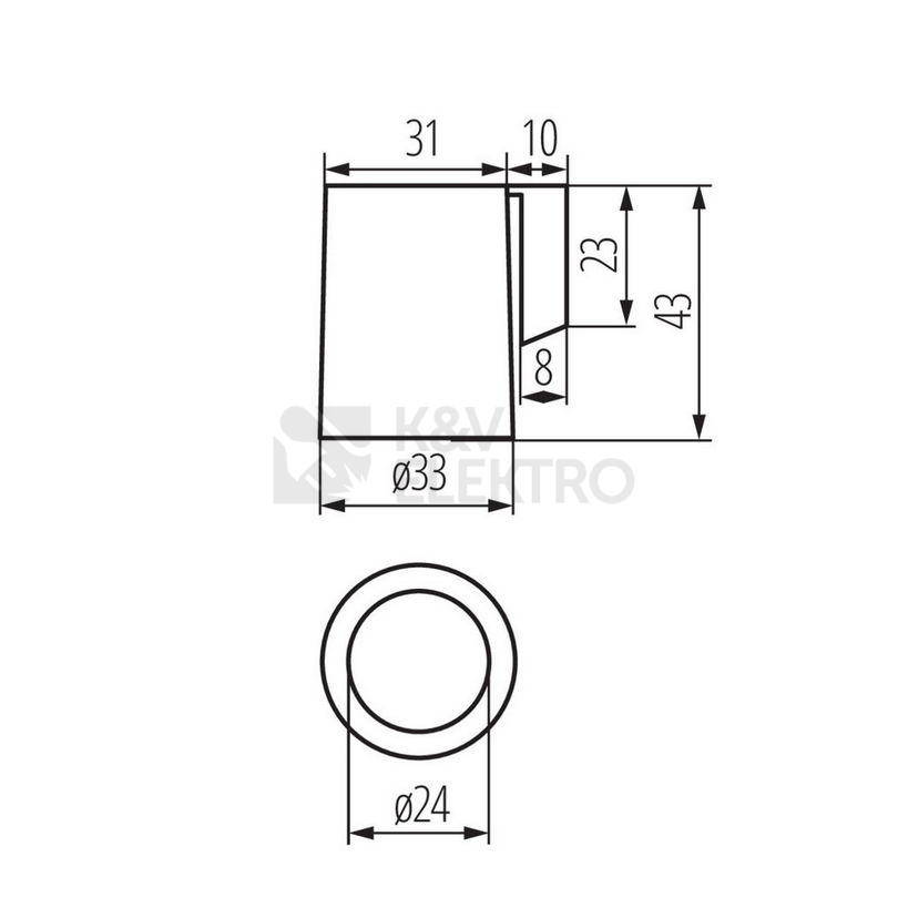 Obrázek produktu Keramická objímka Kanlux HLDR-E14-F (CH143-E14-F) 02173 s montážním třmenem 2