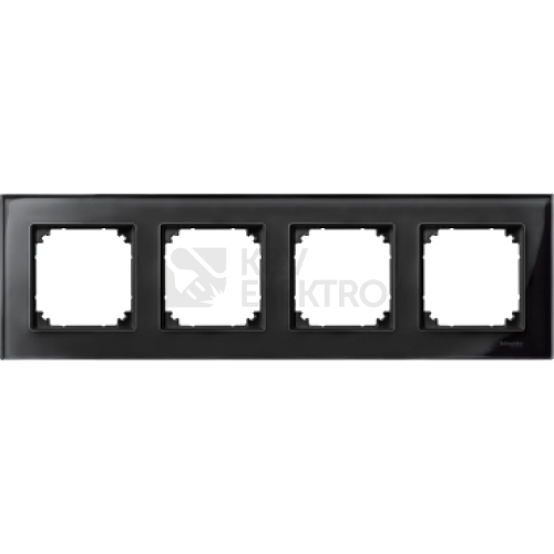 Schneider Electric Merten rámeček 4násobný Merten M-Elegance Onyx Black MTN404403