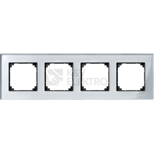 Schneider Merten M-Elegance čtyřrámeček Diamond Silver MTN4040-3260