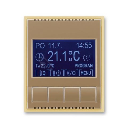 ABB Element termostat pokojový kávová/ledová opálová 3292E-A10301 25 programovatelný